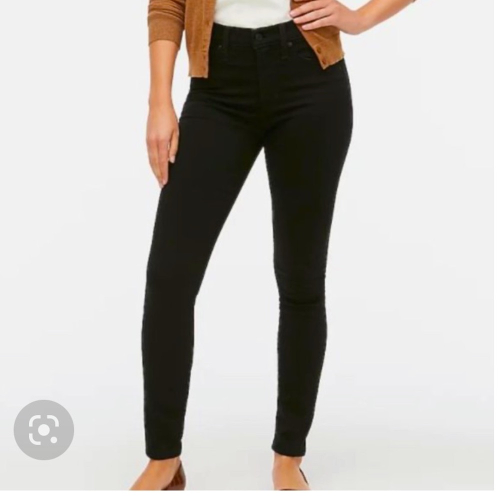J Crew Mercantile Womens High Rise Skinny Stretch Black Jeans